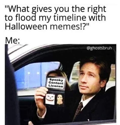 A Man In A Car Is Holding Up A Halloween Meme With The Captionwhat Gives You The Right To Flood