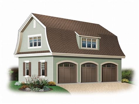 A collection of barn style garage floor plans from 1 to 3 cars with many options available. Unique Garage Plans | Unique Car Garage Plan with Gambrel ...