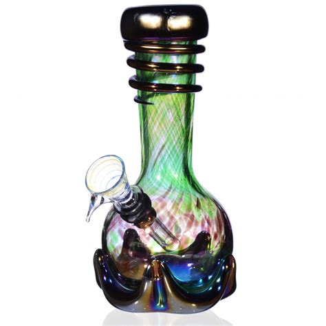 8 Wire Wrap Bong Purple Gun Metal Bongs And Water Pipes The