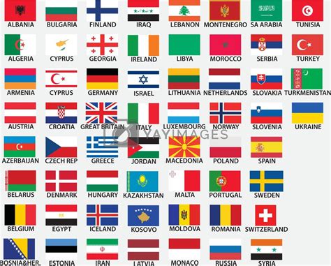 The number of stars is fixed, twelve being the symbol of perfection and completeness and bringing to mind. national flags of all european countries Royalty Free ...
