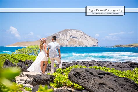 Beach Engagement Photos In Hawaii Oahu By Right Frame Photography