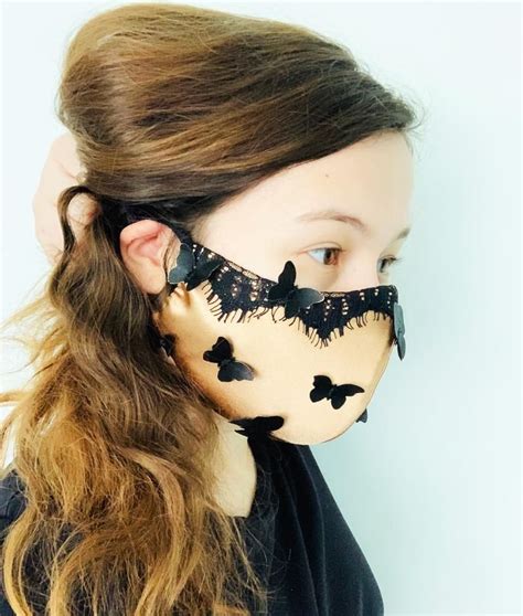 Sexy Satin Mask Gold Face Mask With Butterflies Unique Etsy Gold