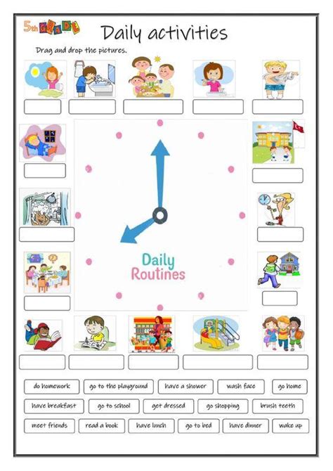 Daily Routine Worksheet Daily Routine Activities Life Vrogue Co