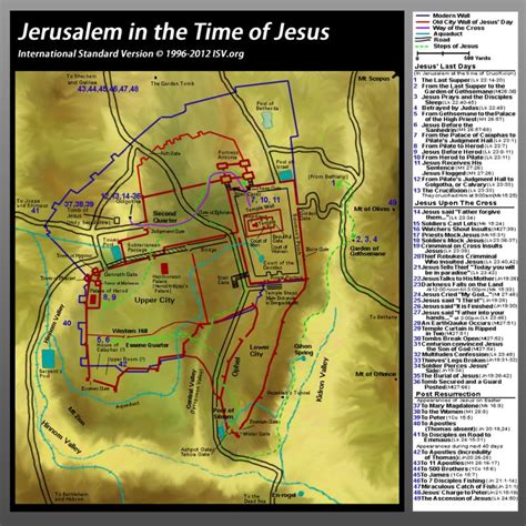 Bible Map Jerusalem In Jesus Time