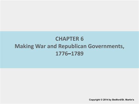 Chapter 6 Making War And Republican Governments 1776 Ppt Download