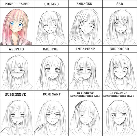 anime faces expressions anime expressions face drawing