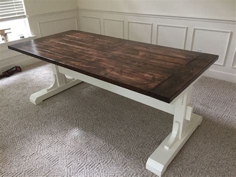 Nearly everyday saying to myself there's no way you can pull this off (no lie) after staring at it for weeks i finally just said i'm going to try it! and i'm soooooo glad i did!! Ana White | Double Pedestal Farmhouse Table - DIY Projects ...