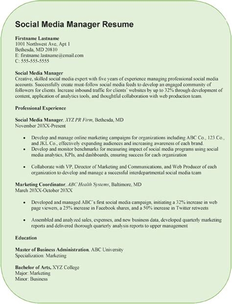 On this page you will find a link to a professionally designed template that can be used to create an interview winning cv or resume. Creative Social Media Manager Resume Sample {Word-PDF} Example