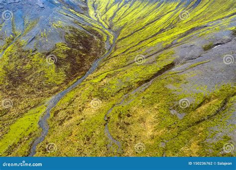 Aerial View Of Eldhraun Lava Field In Iceland Stock Photo Image Of