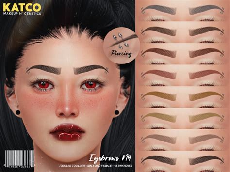Katco Eyebrows N9 The Sims 4 Download Simsdomination The Sims 4