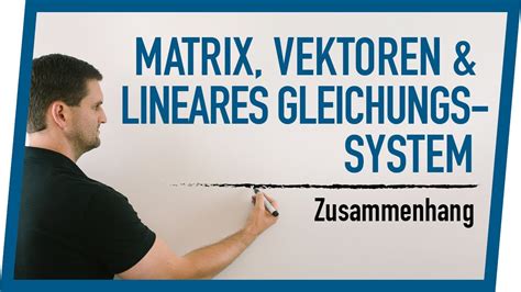 Hier ist unser nächstes opfer, das wir eiskalt lösen werden. Matrix, Vektoren & Lineares Gleichungssystem Zusammenhang ...