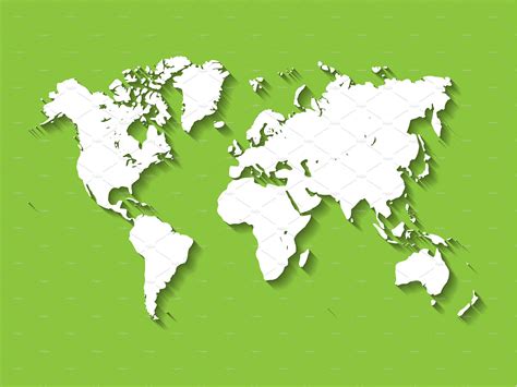 White Vector Map Of World Modern By Petr Polák On Dribbble