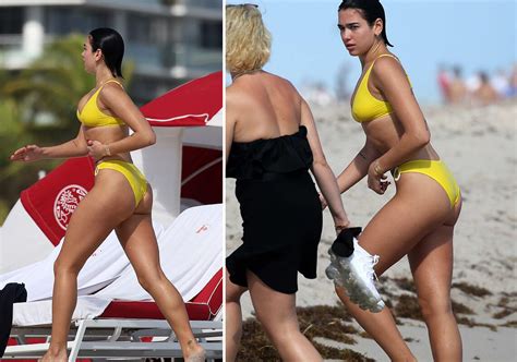 Dua Lipa Was Seen In A Yellow Bikini As She Was Sunbathing