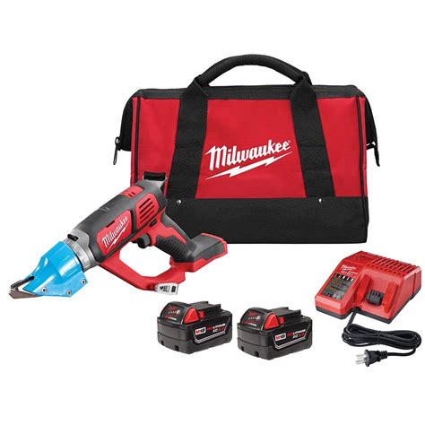 Milwaukee M18 18 Volt Lithium Ion Cordless 14 Gauge Double Cut Metal