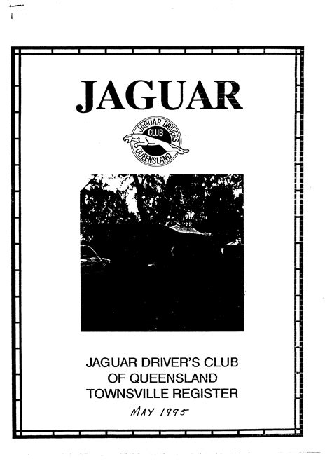 1995 Magazines Jaguar Car Club Of North Queensland