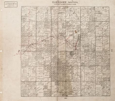 1900 Plat Map Of A Section Of Cherokee Nation Land Feb 05 2019