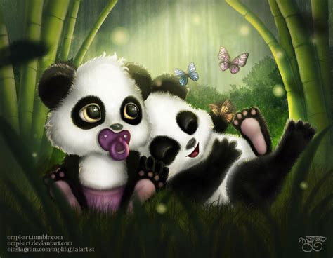Baby Panda Bears By Mpl Art On Deviantart