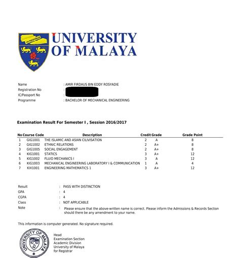 Selain itu juga digunakan pemerintah untuk memantau statistik lulusan setiap tahunnya. Pointer Ijazah Kelas Pertama Utm