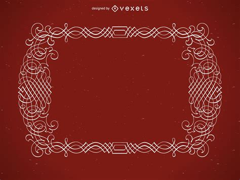 Curved Lines Decorative Frame Vector Download