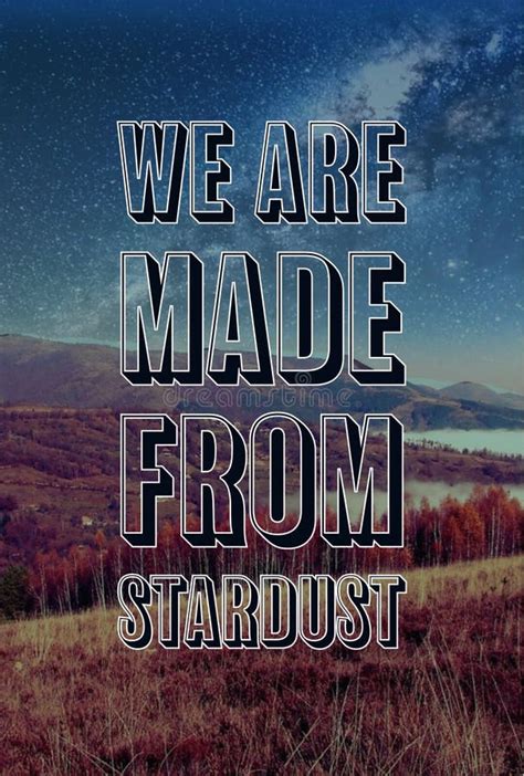 We Are Made From Stardust Logo Words For Prints Stock Illustration