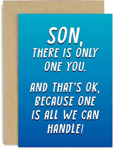 Old English Co Funny Birthday Card For Son There Is