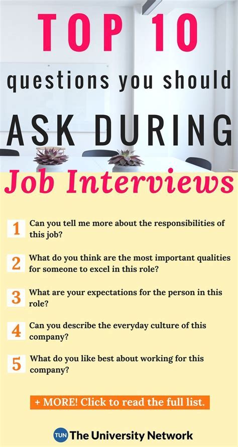 Questions to ask about the person interviewing you. Top 10 Questions College Students Should Ask Employers ...