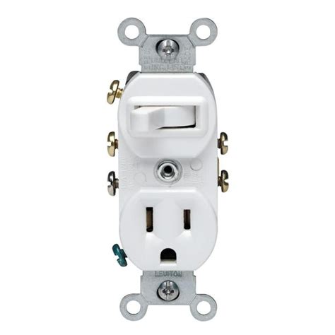 Leviton 032 05245 00w 120 Volt White 3 Way Combination Switch With