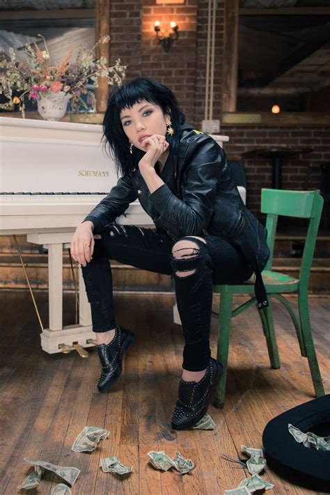 Carly Rae Jepsen Wears A Black Leather Jacket At A Jared Harrell