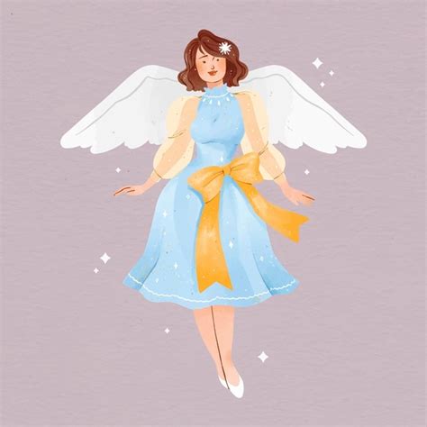 Free Vector Watercolor Christmas Angel