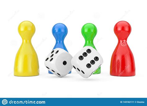 Download Set Of Multicolour Board Game Pawn Figures Mockup With ...