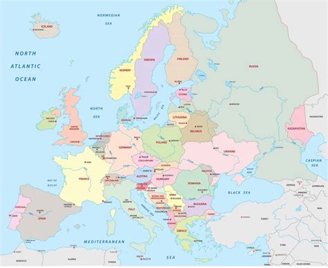 Mapa Da Europa Em Portugues