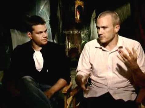 Ranked among forbes' most bankable stars. Heath Ledger and Matt Damon talk Brothers Grimm - YouTube
