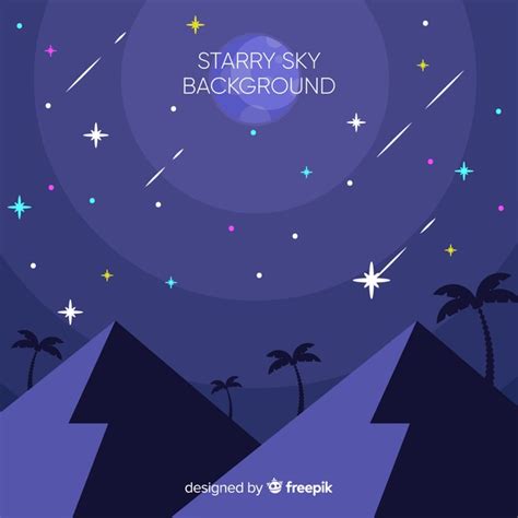 Free Vector Starry Night Sky Background