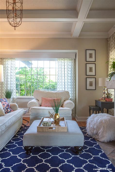 Room paint schemes can aid you remodel your whole house. Coral Living Room Update for Summer - Lia Griffith