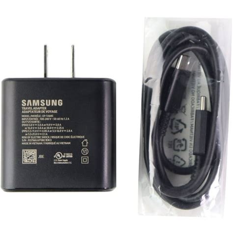Samsung 45w Usb C Super Fast Charging Adapter W 1m Usb C Cable Black