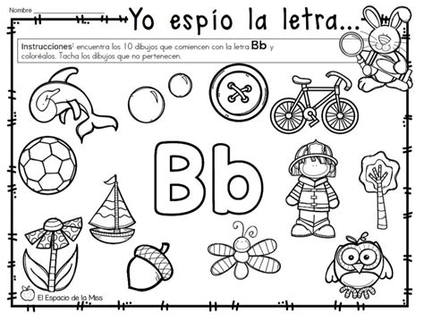 Abecedario Infantil Letra B Letra B Preescolar Actividades De Letras