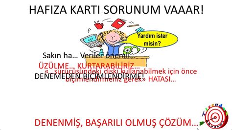 Hafıza kartı sorunu nasıl çözülür | Veriler nasıl geri getirilir | sd