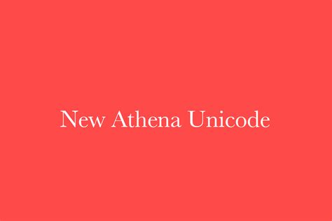 New Athena Unicode Fonts Shmonts
