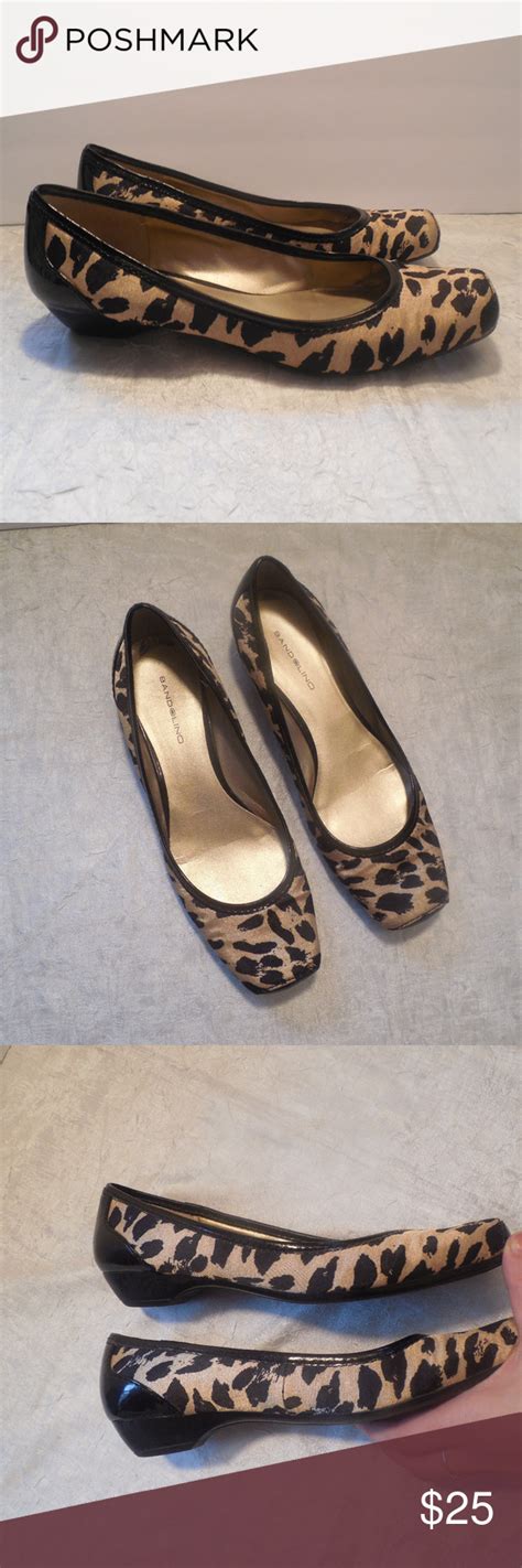 Bandolino Ballet Flats Shoes Square Toe Leopard Animal Print Ballet