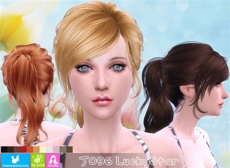 Newsea J096 Luckystar Hairstyle Sims 4 Hairs