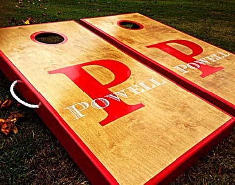 Real Birch Stained Custom Personalized Cornhole Board Sets On Etsy