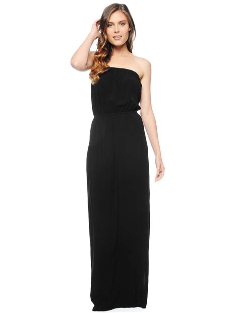 Lyst Splendid Strapless Maxi Dress In Black