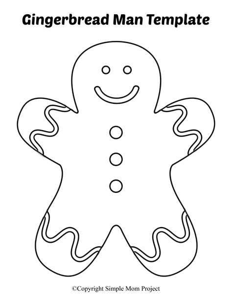 Gingerbread man coloring page template. Free Printable Small Snowflake Templates | Gingerbread man ...