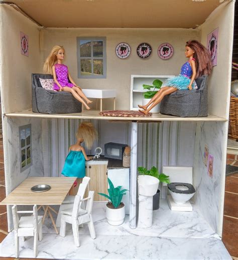 Diy Barbie Dolls House Using Cardboard And A Glue Gun — Cecily