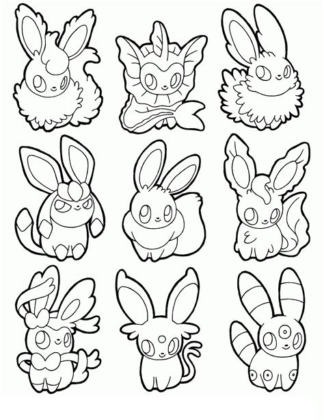 ️eeveelutions Coloring Pages Free Download