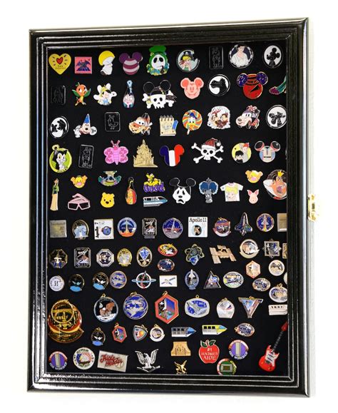 Lapel Pin Pins Display Case Cabinet Wall Rack Holder Disney Hard Rock