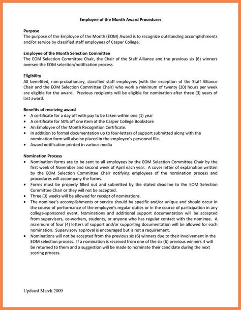 How to write this letter: Award Nomination Form Template Word