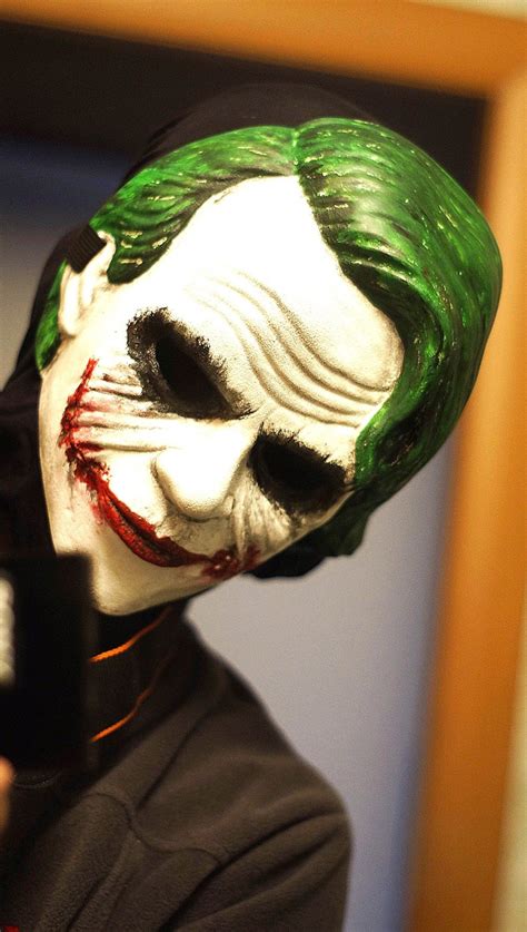 Joker Clown Mask Heath Ledger Batman The Dark Knight Adult Etsy