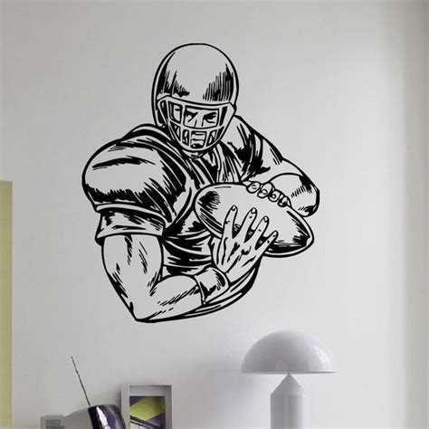 Shop Quarterback Drawing American Football Player Vinyl