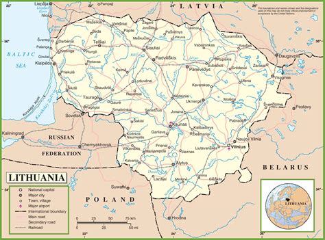 It is one of the baltic states and lies on the. Lithuania road map